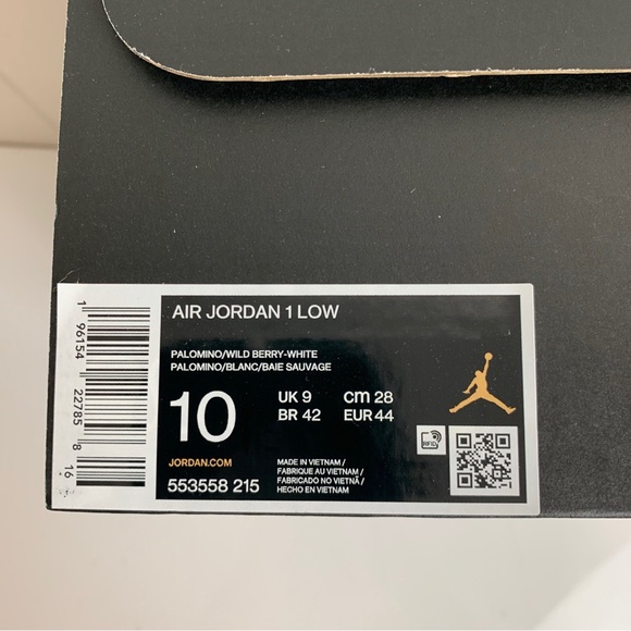 Nike Air Jordan 1 Low Purple Mocha Brown Shoes 553558-215 Men's Size 10 NEW - Picture 5 of 5